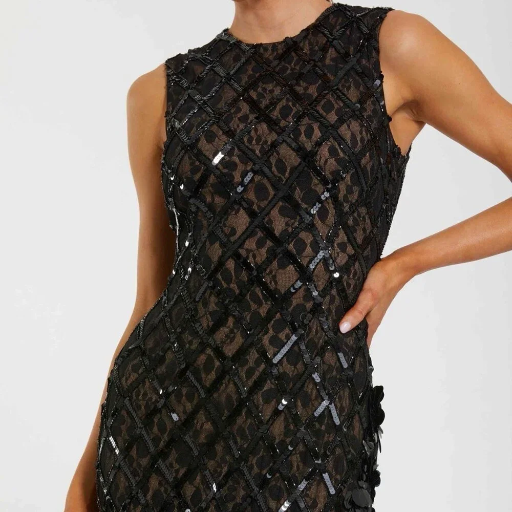 Mac Duggal Size 6 Black 94277 Embellished Sleeveless Mermaid Formal Gown Dress - Picture 2 of 16